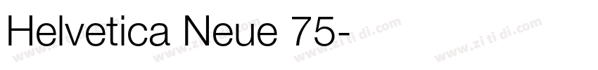 Helvetica Neue 75字体转换